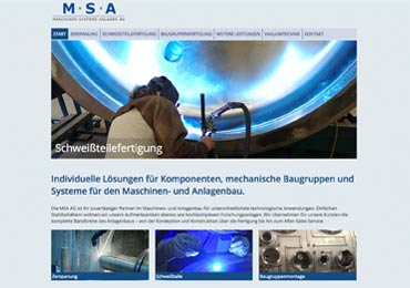 Gestaltung der Homepage